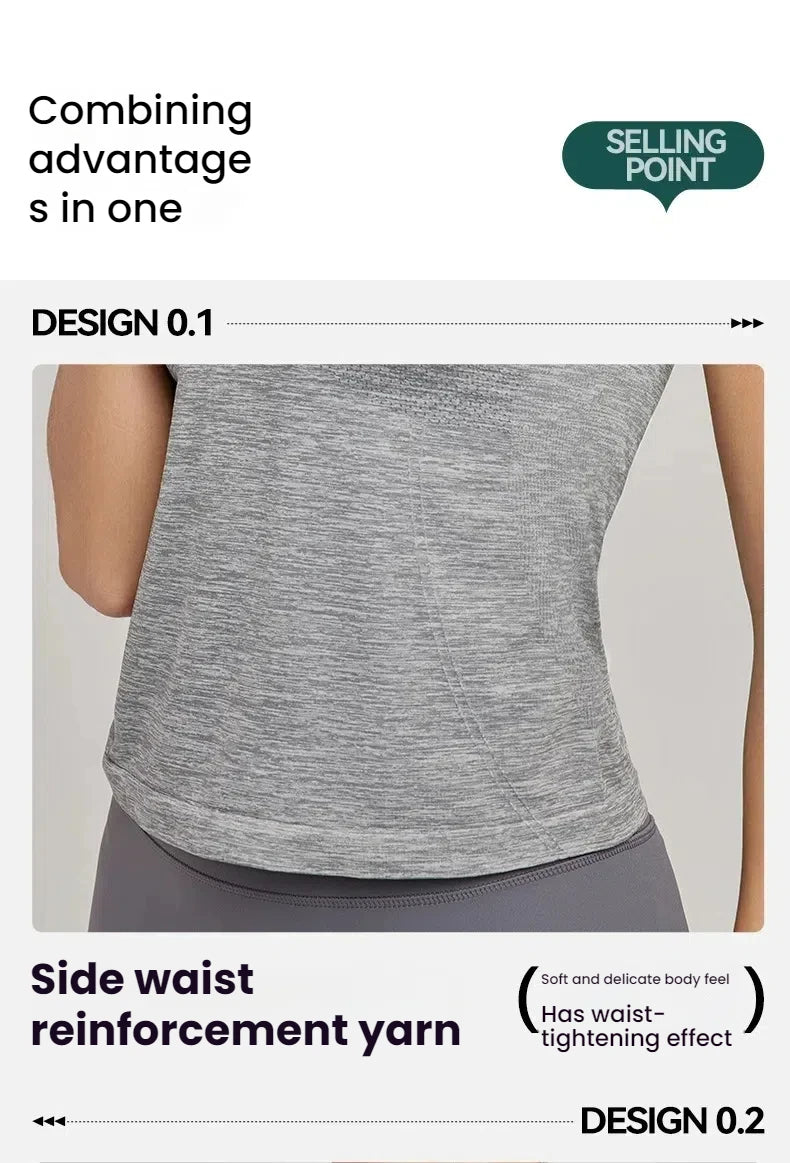 Women Seamless Sport T Shirt