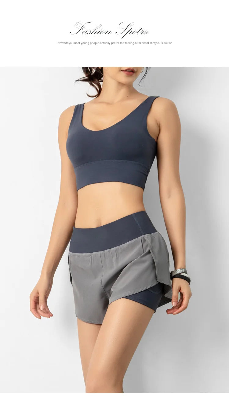 Women Double Layer Shorts