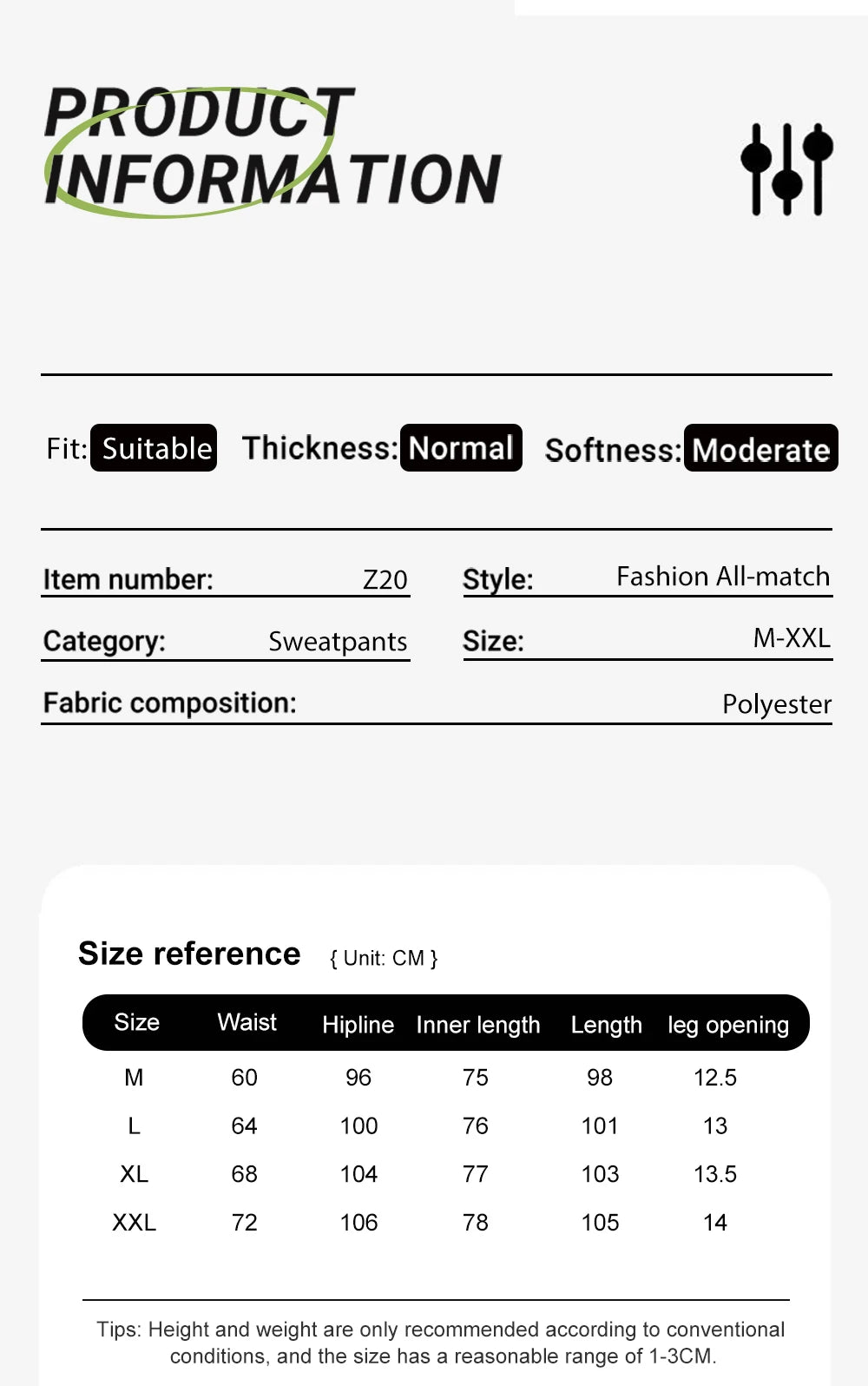 Unisex Casual Sport Pants