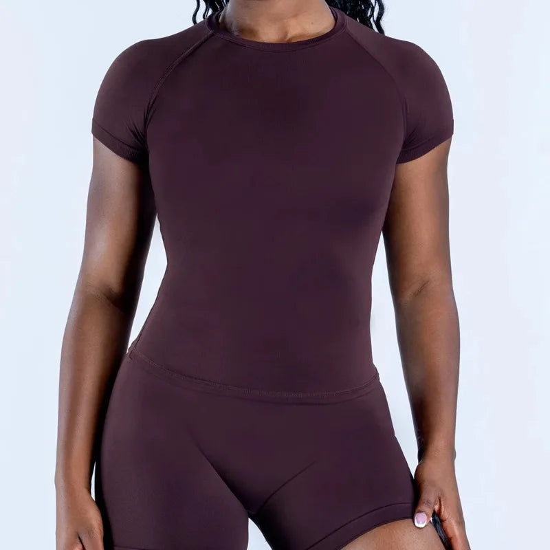 Women Seamless Gym T Shirt