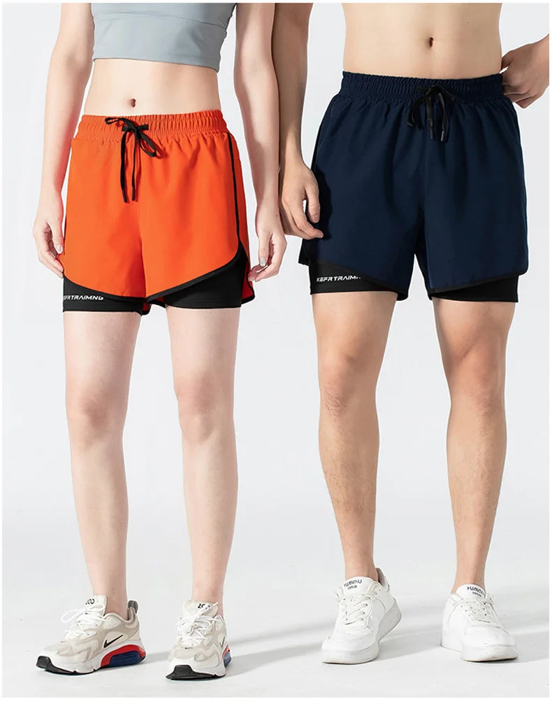 Women 2 In 1 Yoga Shorts
