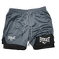 Men 2 In 1 Running Shorts