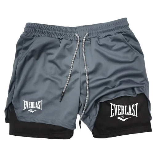 Men 2 In 1 Running Shorts