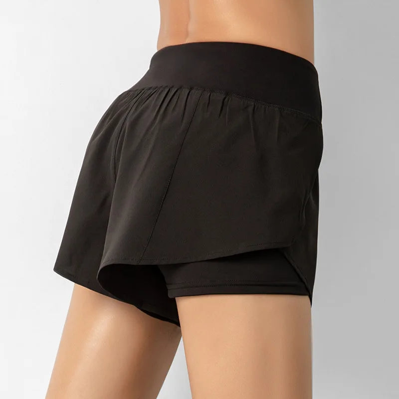 Women Double Layer Shorts