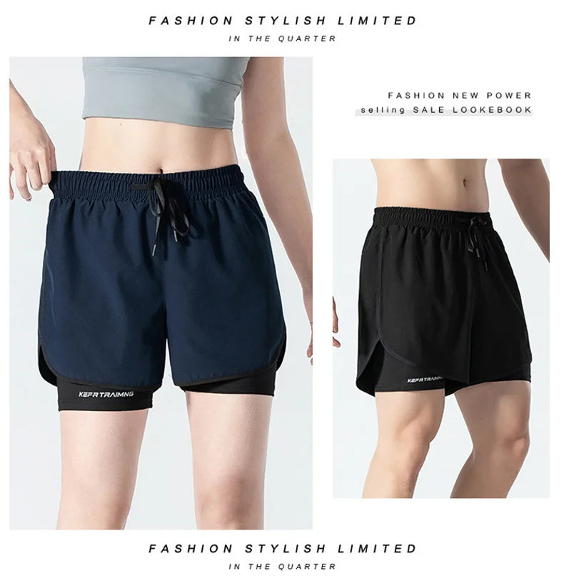 Women 2 In 1 Yoga Shorts