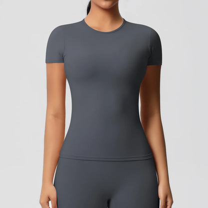 Women Short Sleeve Yoga Tee