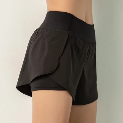Women Double Layer Shorts