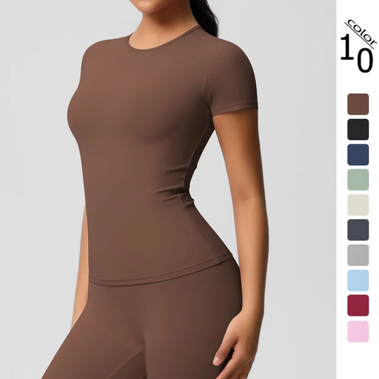 Women Short Sleeve Yoga Tee