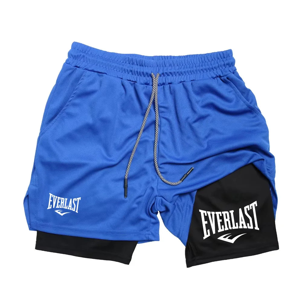 Men 2 In 1 Running Shorts
