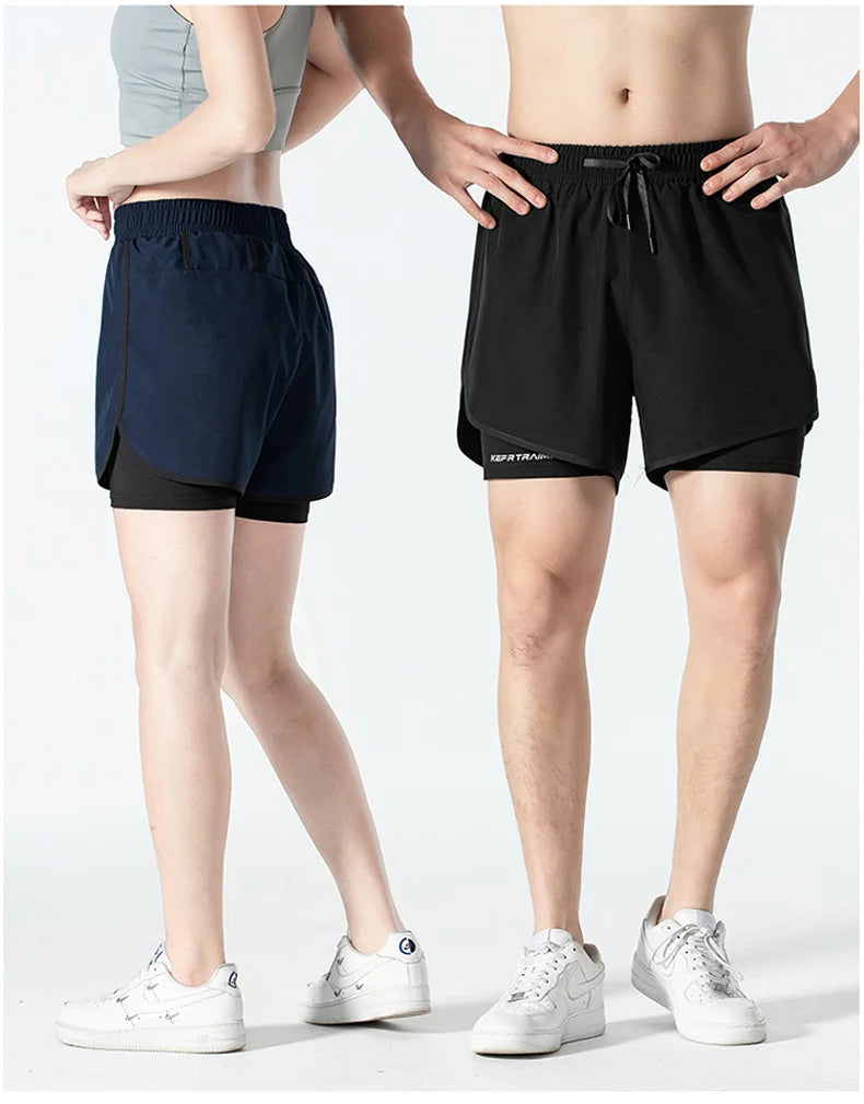 Women 2 In 1 Yoga Shorts