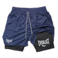 Men 2 In 1 Running Shorts