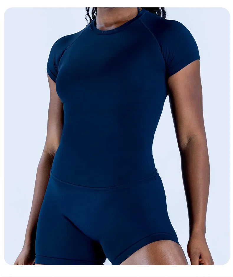 Women Seamless Gym T Shirt